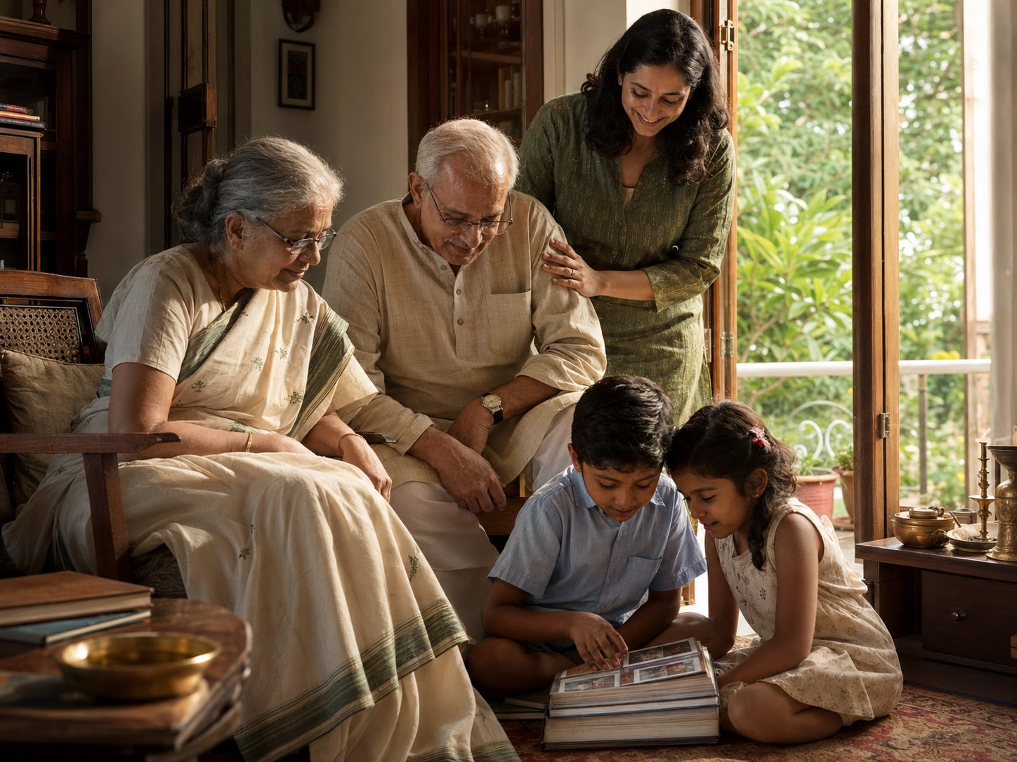 A multigenerational Indian family