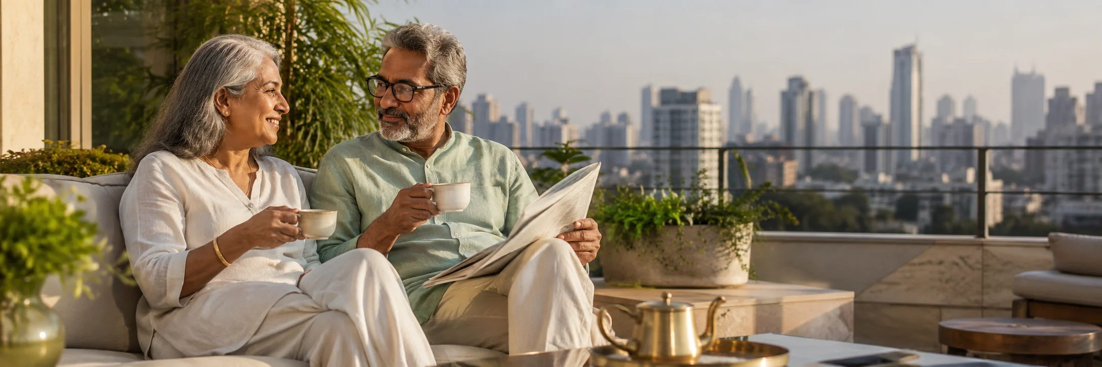 A calm morning — the unhurried life a funded retirement is for